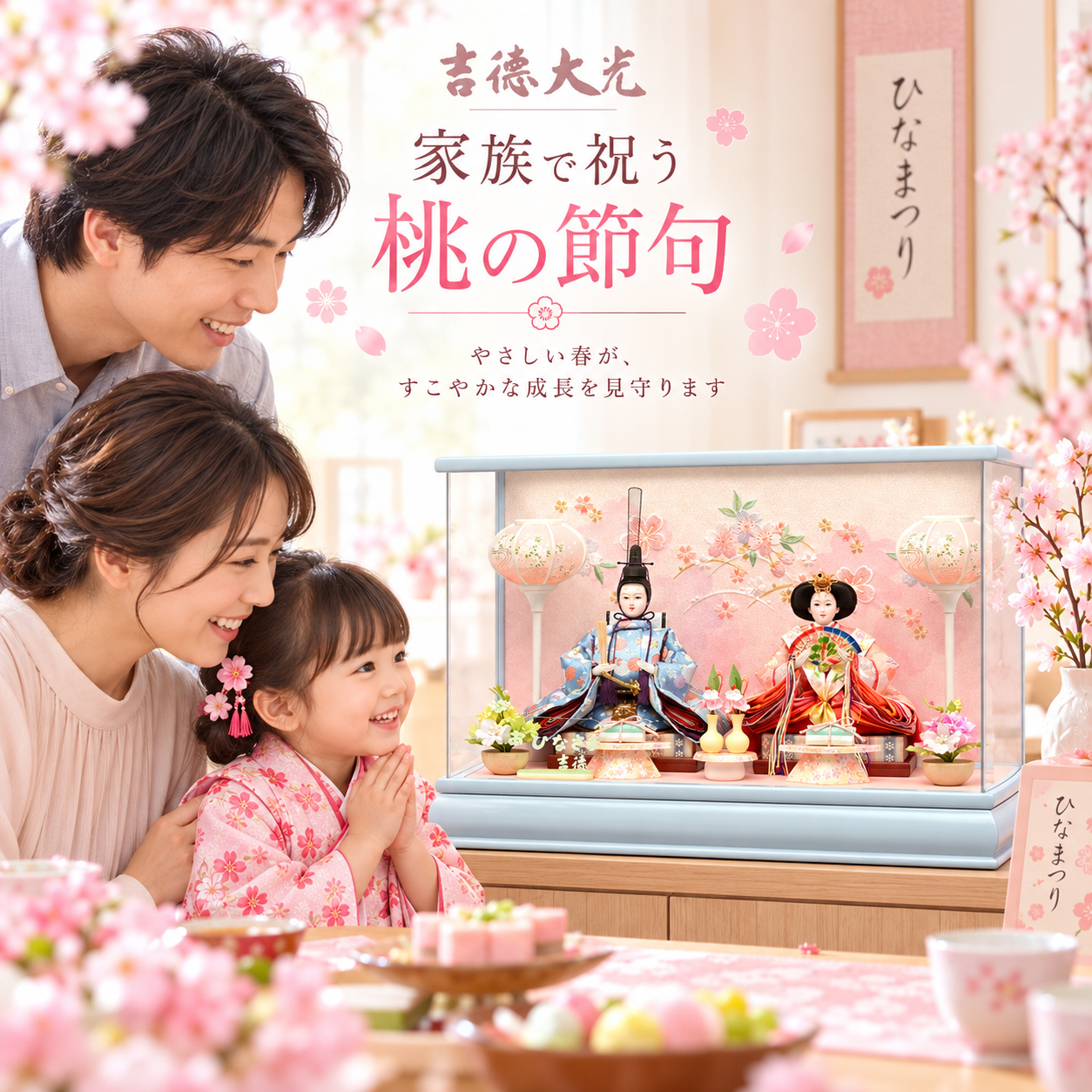 家族で祝う桃の節句
