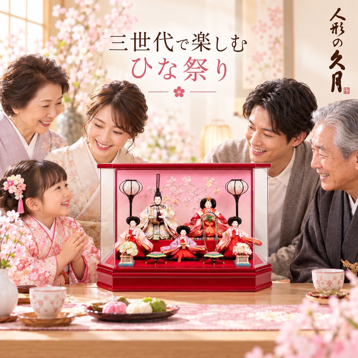 三世代 桃の節句