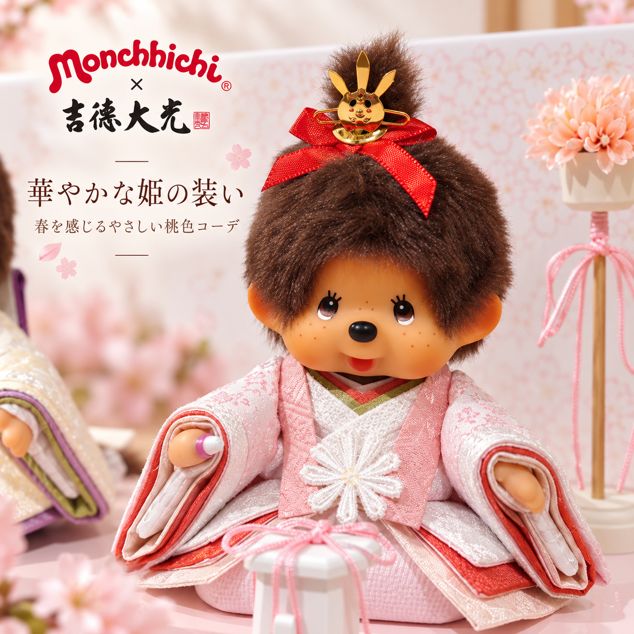 モンチッチ 雛人形 お姫様 衣裳アップ