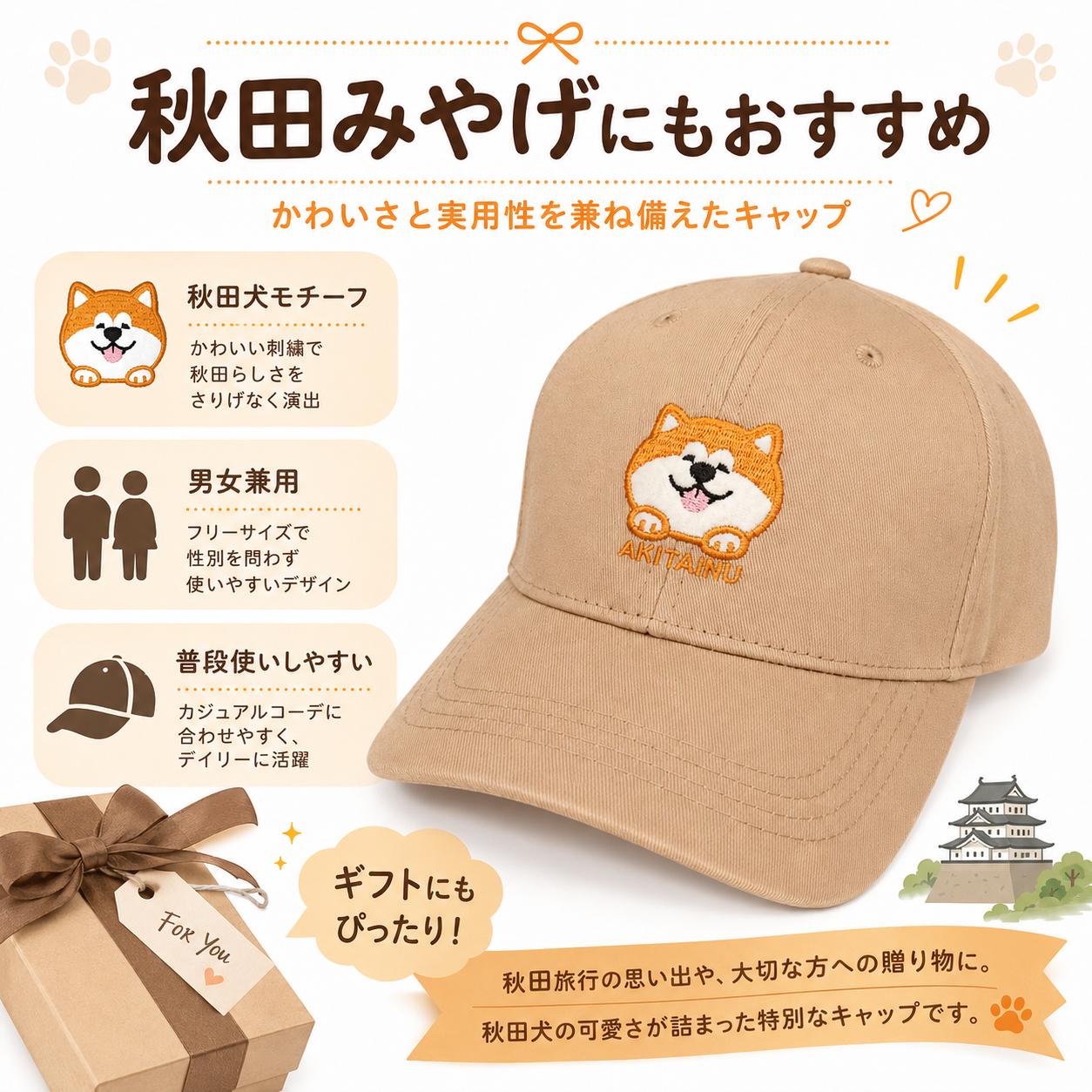 秋田犬好きへのギフトや秋田のお土産におすすめ