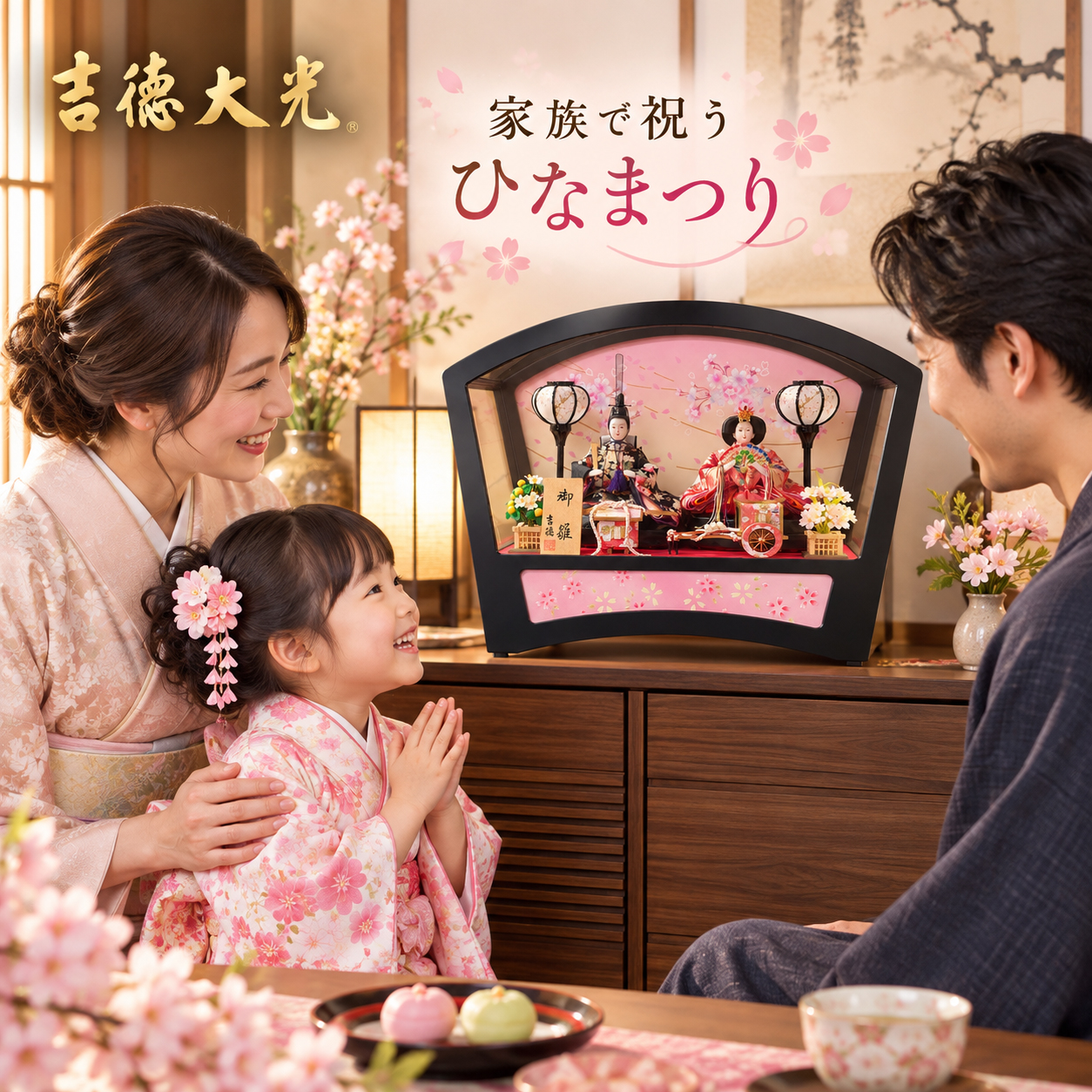 家族で祝うひな祭り