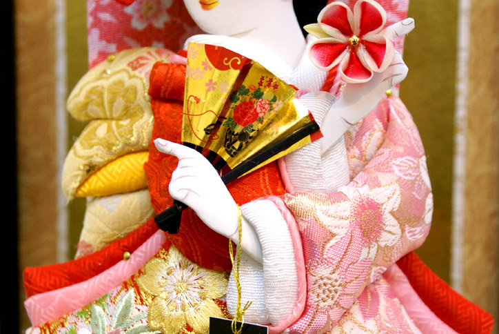 東京久月 羽子板おしどり10号ガラスケース・間口約25×奥行約20