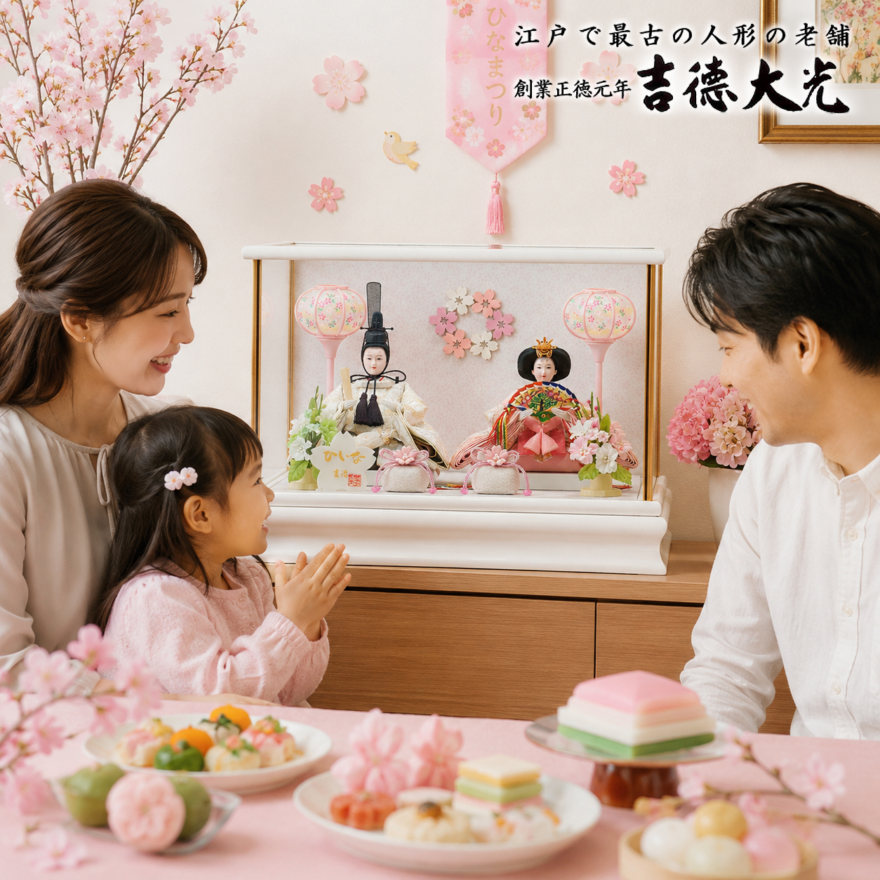 家族で祝うひな祭り
