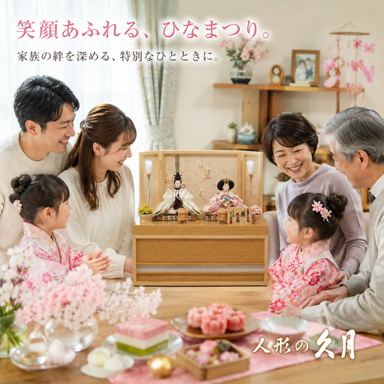 家族でひな祭り
