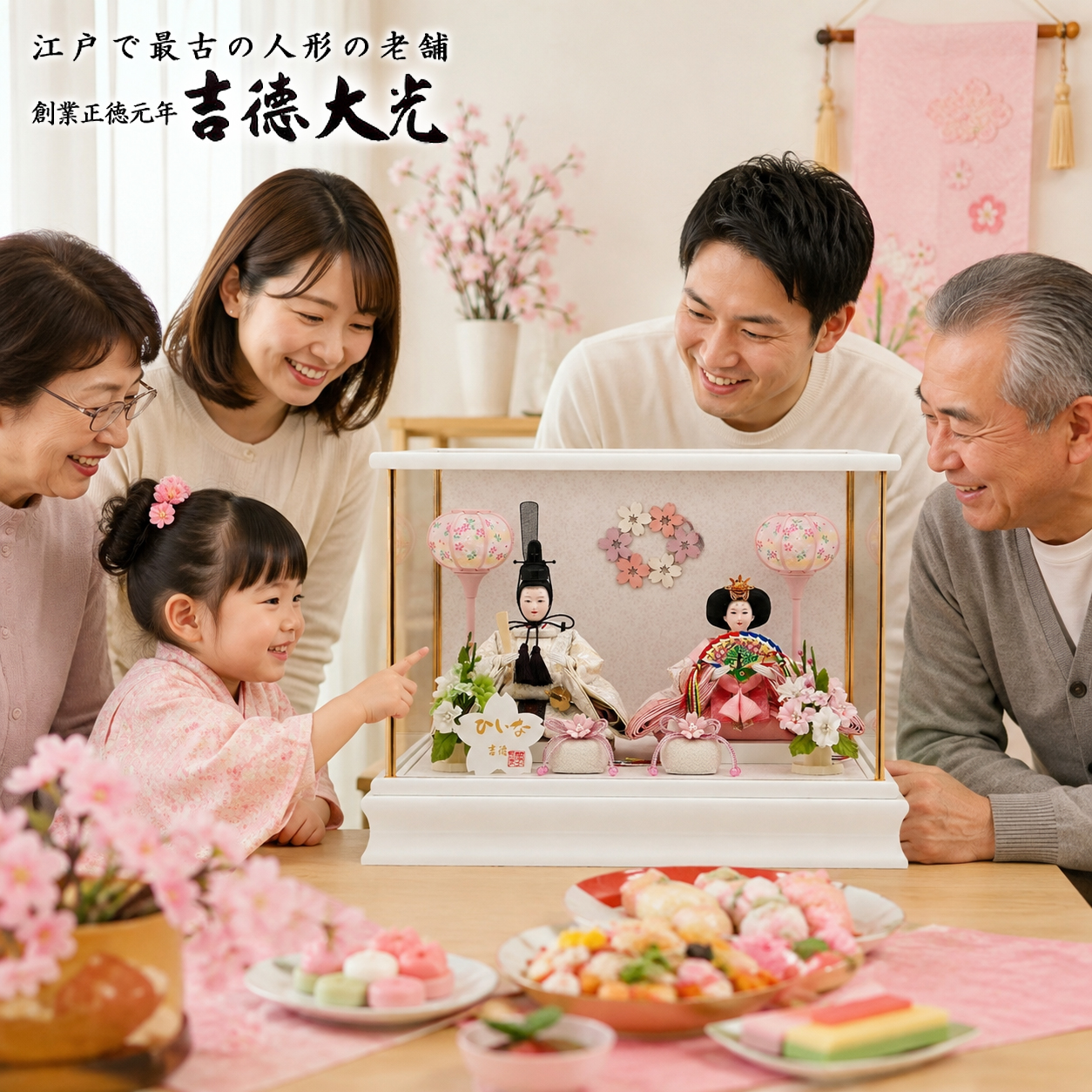 祖父母と祝う桃の節句
