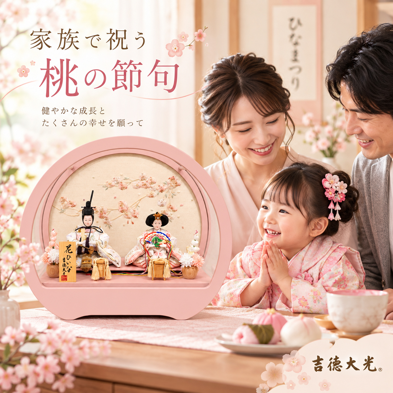 家族で祝う桃の節句