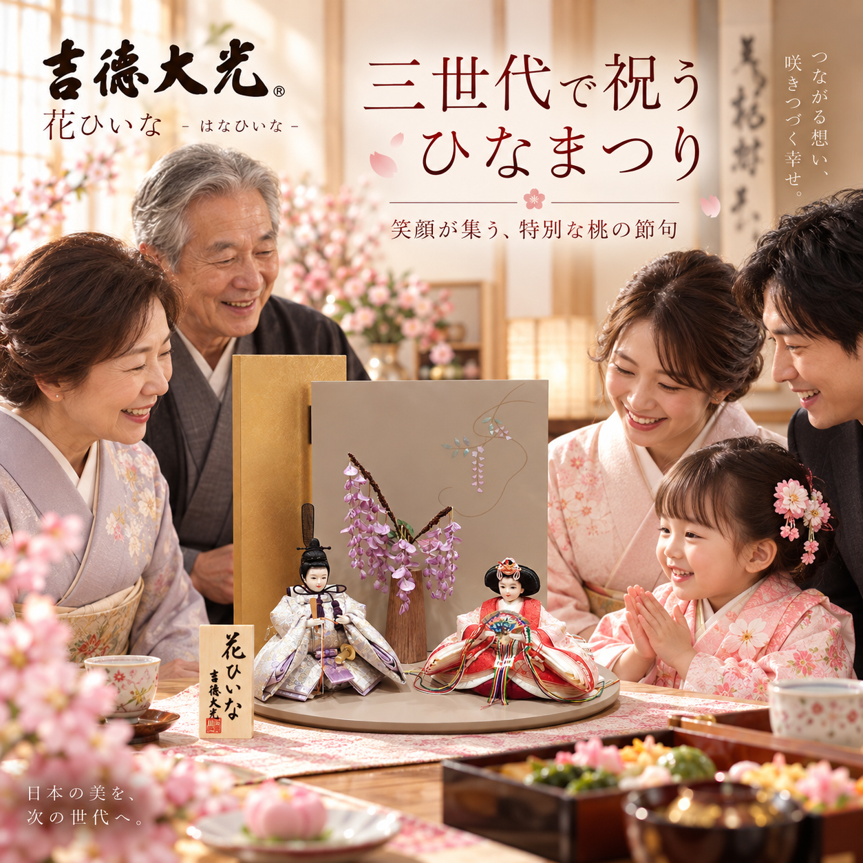 三世代で祝うひなまつり