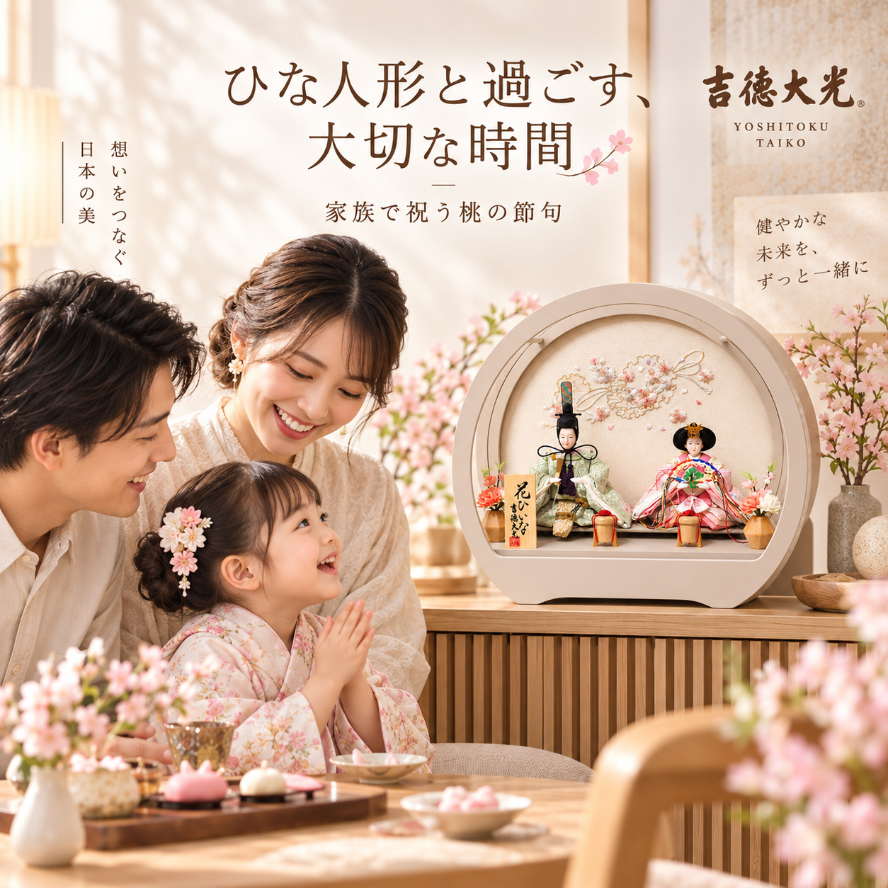 家族で祝う桃の節句