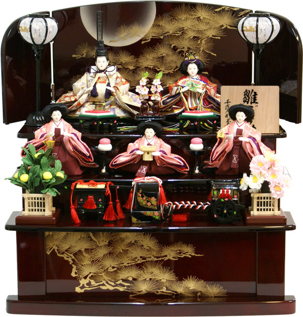 ひな人形 収納三段 45a-47
