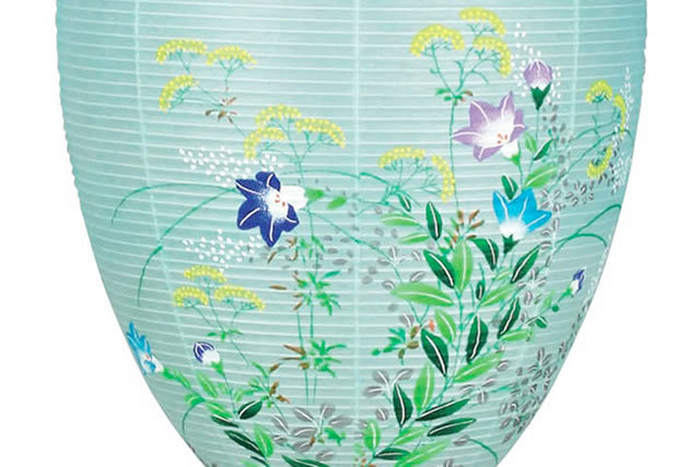 盆提灯 吊提灯 別選 ワイン 絵入 壷型(8116-00-201e)