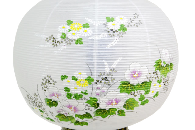 盆提灯 花印蒔絵 絵入 (876-3201)