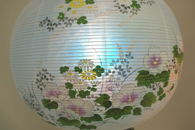 盆提灯 花印蒔絵 絵入 (876-3201)