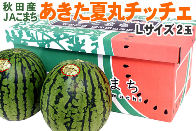 【お届け日指定不可】 秋田県産 小玉すいか　JAこまち「あきた夏丸チッチェ」  L（2玉入り5kg～6kg）小玉すいか【出荷期間:7月上旬～8月上旬まで】※ご注文順に順次発送