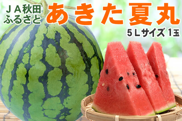 秋田県産,すいか,ＪＡ秋田ふるさと「あきた夏丸」大玉（5L×1玉）　10kg～12kg　大玉スイカ　秋田から全国へお届け-インターネット通販ショップ