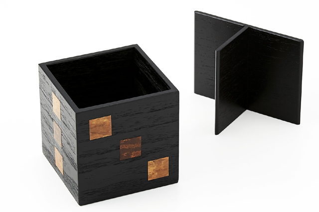 秋田の伝統工芸品「樺細工」製,桜桐ペンスタンド。桜皮細工,ネット通販